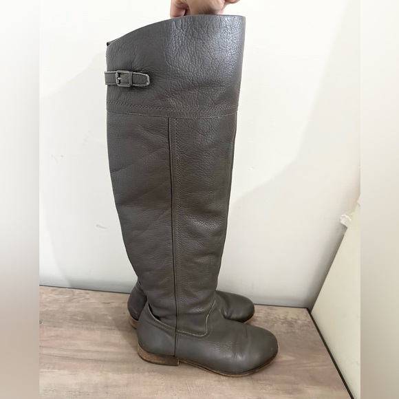 Franco Sarto women’s size 8 leather upper zip tall riding boots hydie boots grey - Picture 9 of 11